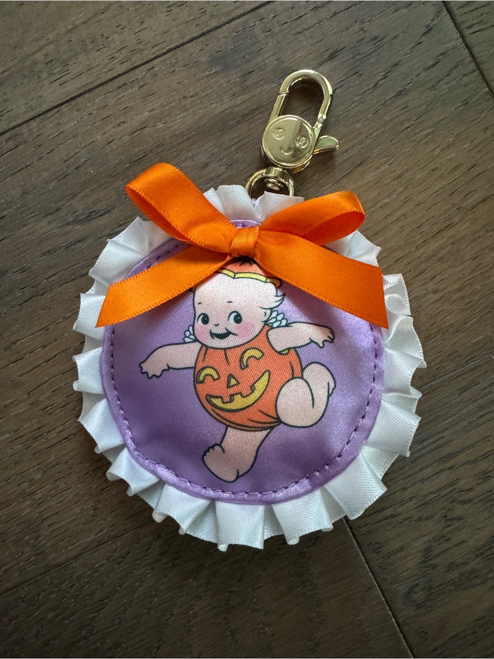 NEW Pumpkin Kewpie Ribbon Padded Bag Charm Mystery Collectible